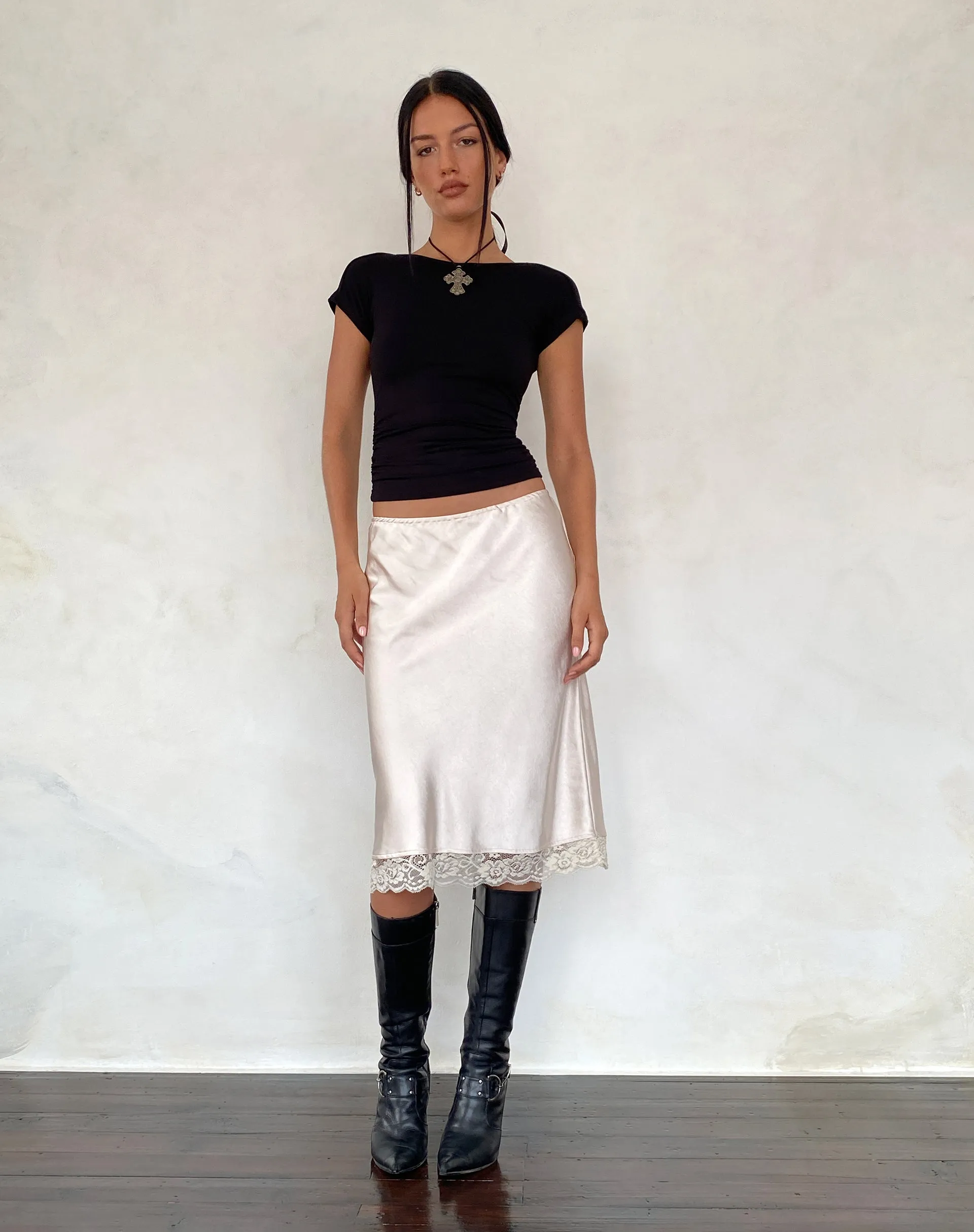 Athalia Mini Skirt in Wild Rose Blue