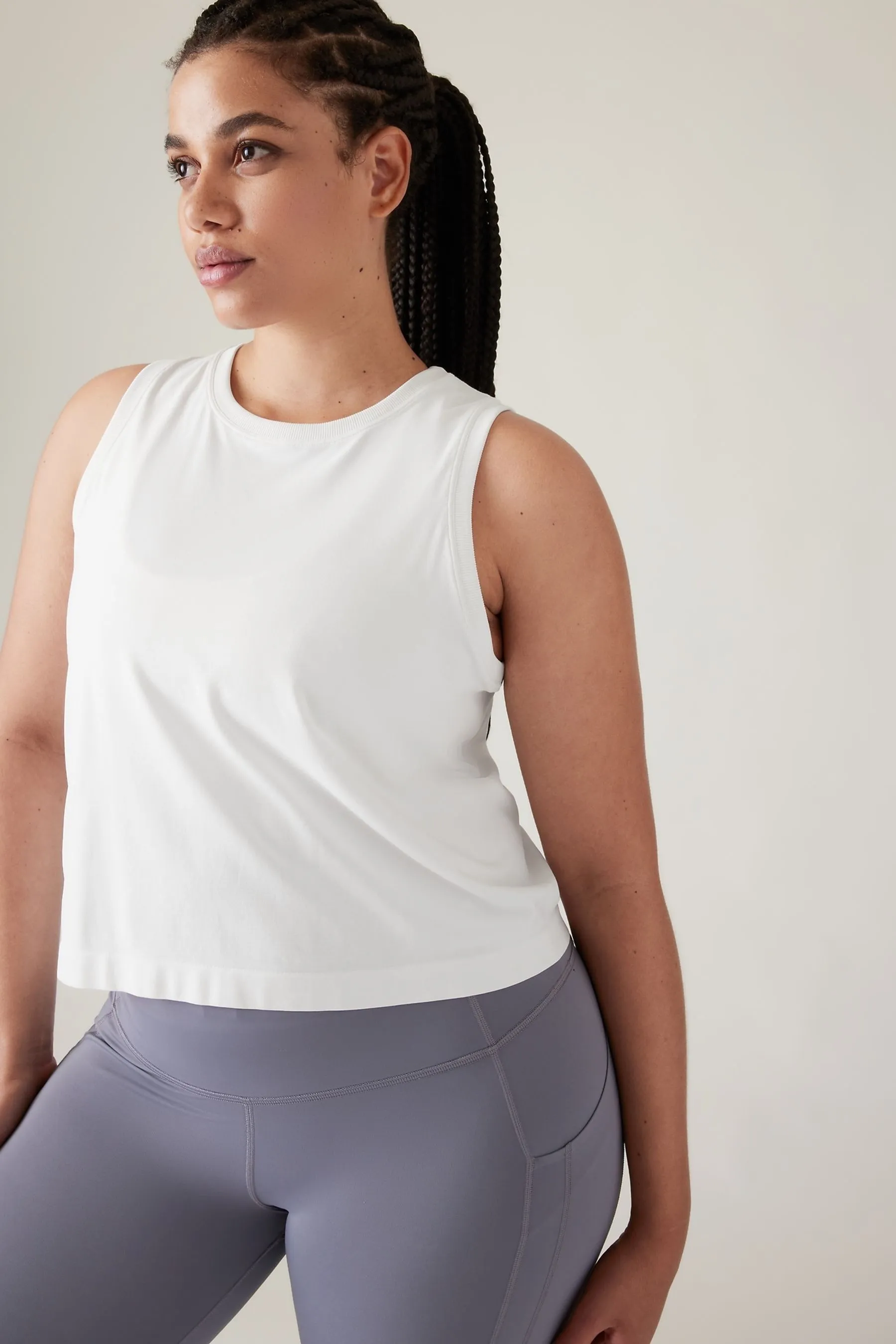 Athleta White Ether Seamless Tank Vest