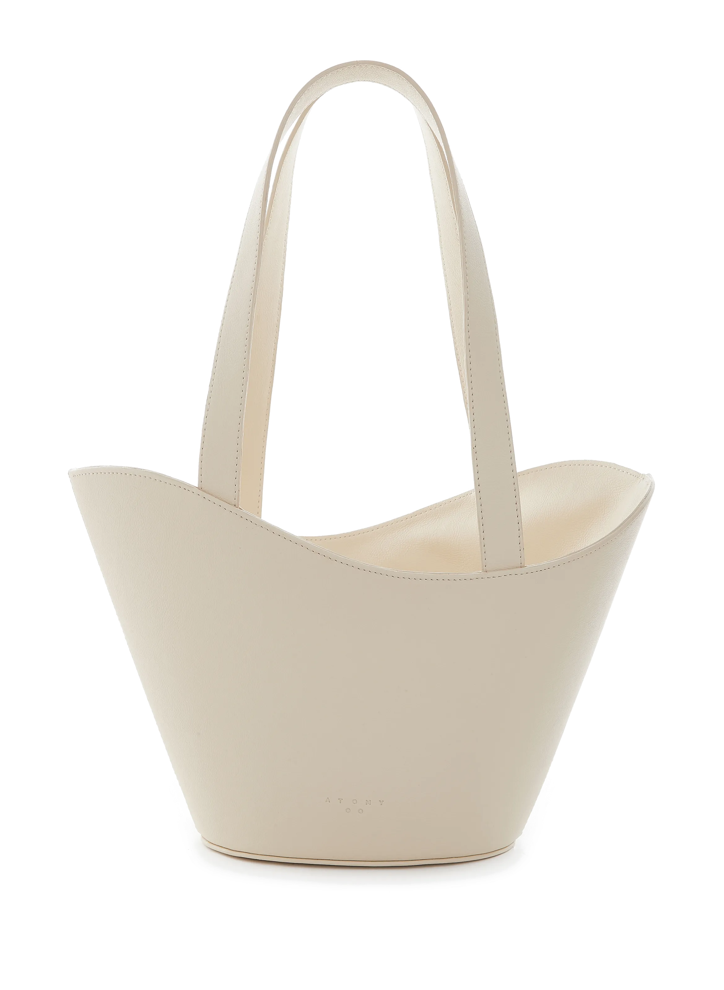 ATOMY  Wave vegan leather mini tote bag - White