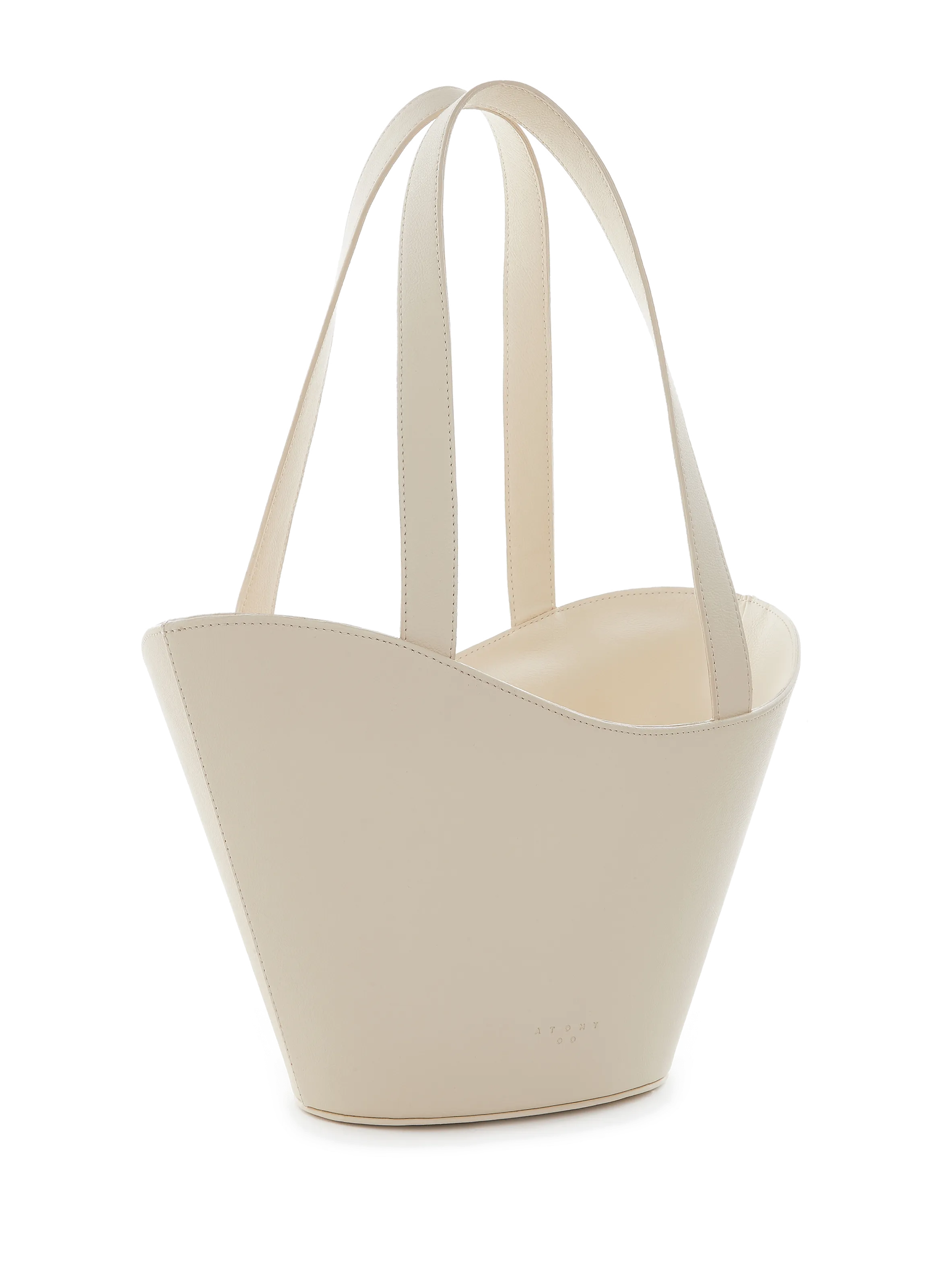 ATOMY  Wave vegan leather mini tote bag - White