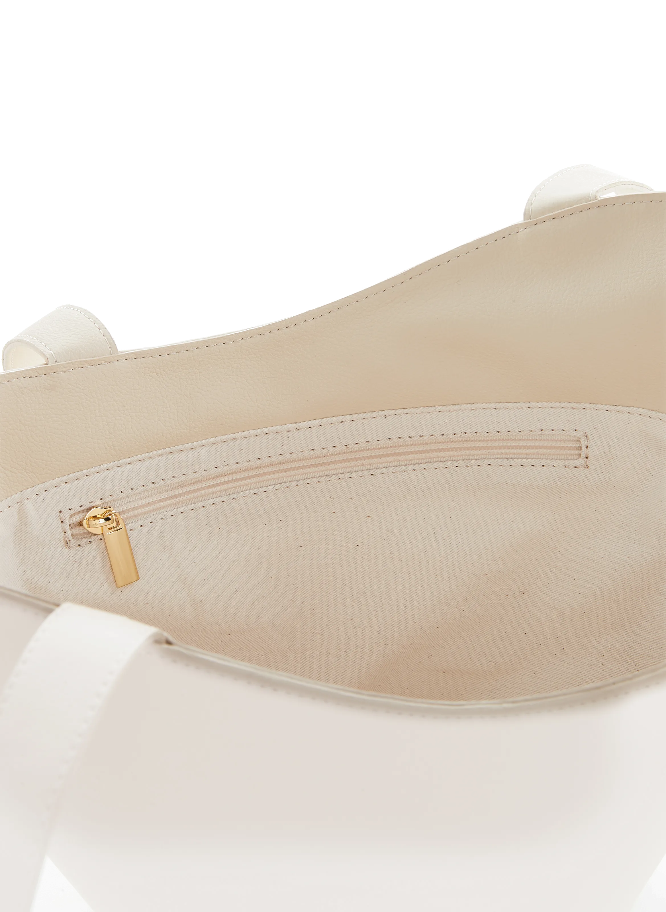 ATOMY  Wave vegan leather mini tote bag - White