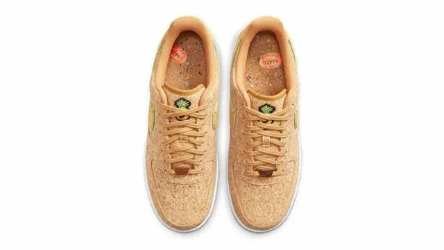 Authentic nike air force 1 happy pineapple cork white brown dj2536 900 men size
