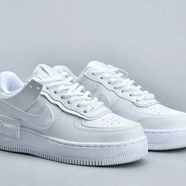 Authentic nike air force 1 shadow triple white ci0919 100 women size
