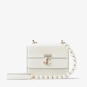 Avenue Quad XS Latte Leather Shoulder Bag with Pearl Strap