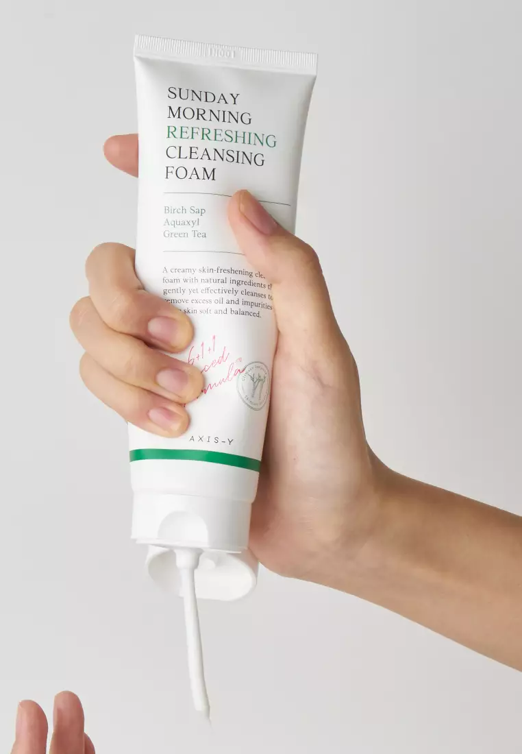 Axis-Y AXIS-Y Sunday Morning Refreshing Cleansing Foam 120ml + Complete No-Stress Physical Sunscreen (10ml)
