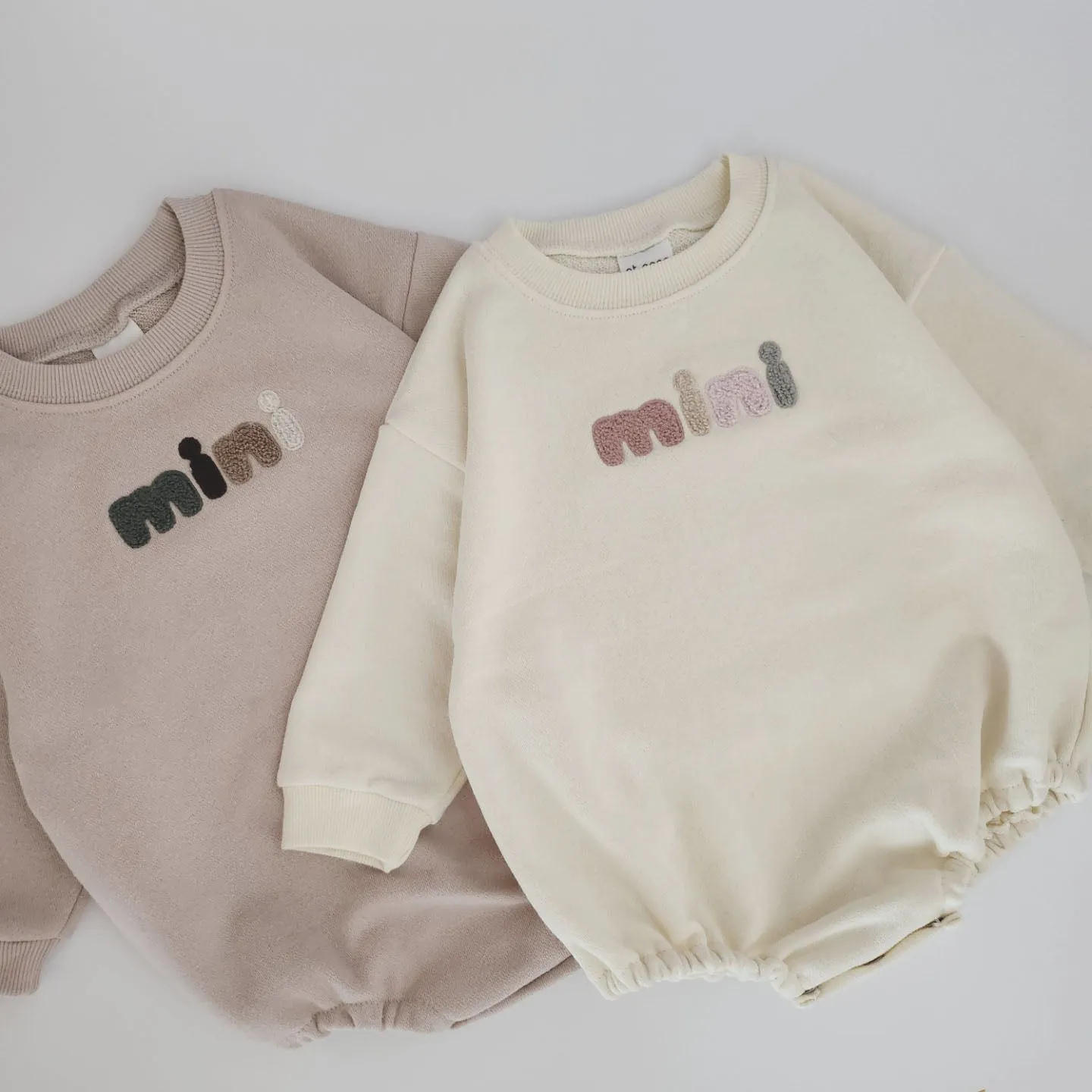 Baby Mini Sweatshirt Romper (0-18m) - Ivory