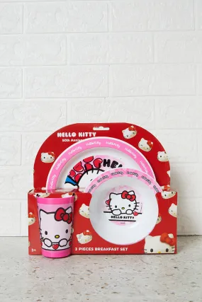 Baby Pink Hello Kitty Breakfast Set (3 Piece)