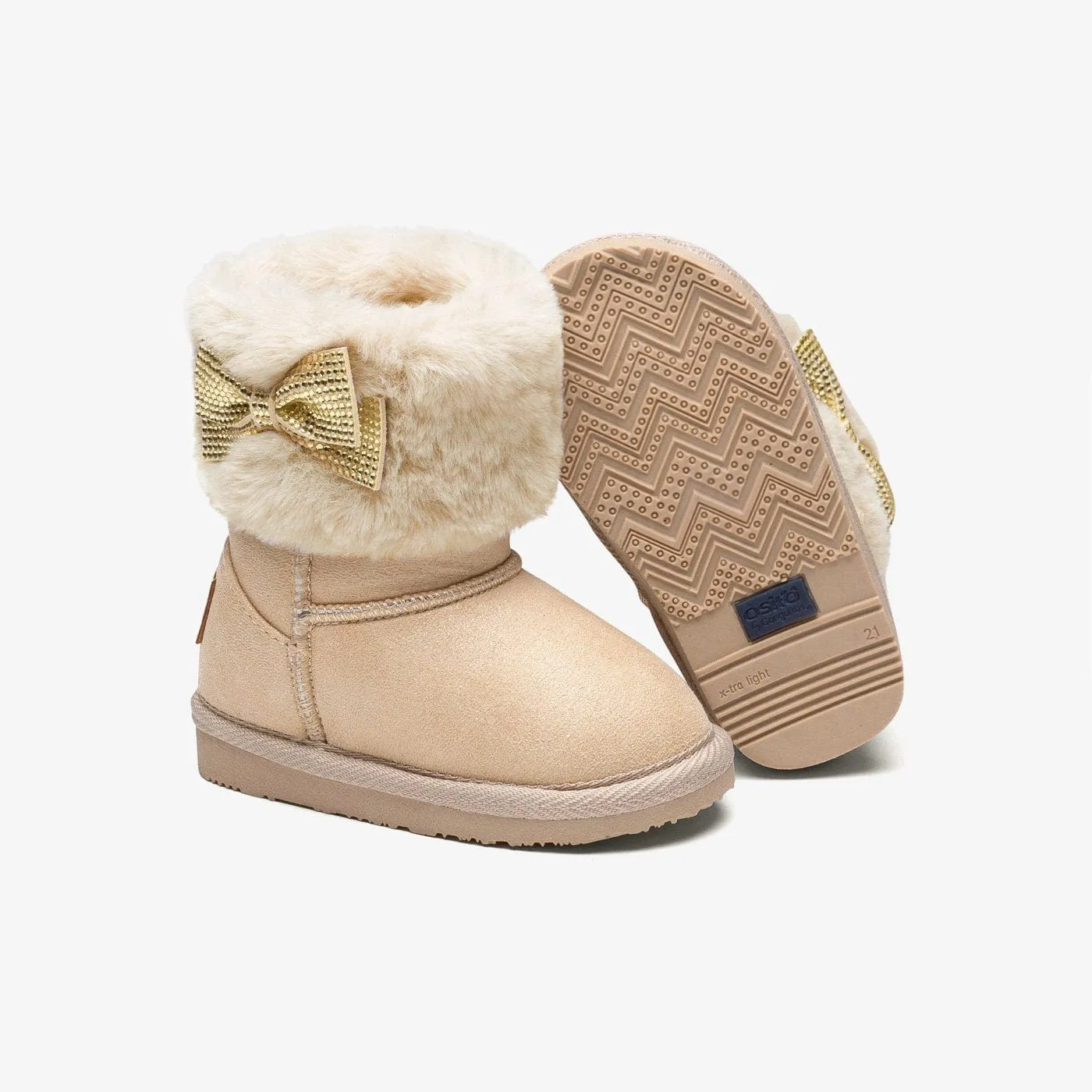 Baby's Beige Fur Australian Boots