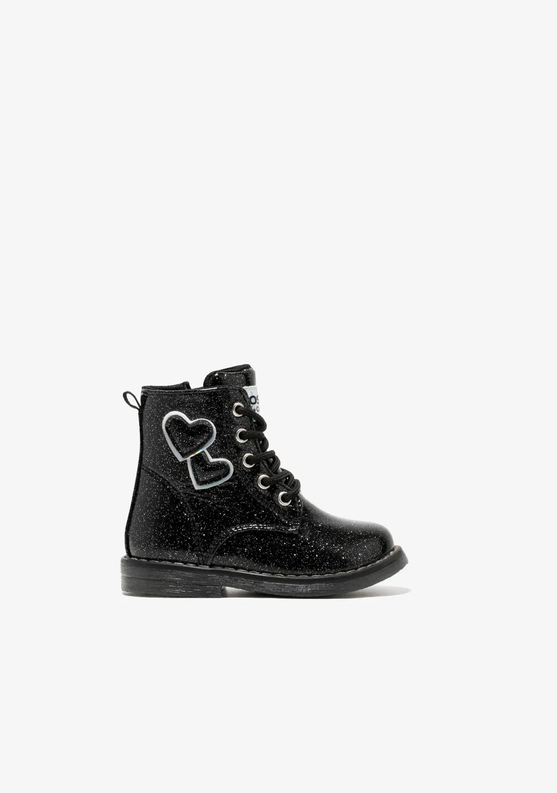 Baby's Black Hearts Cord Ankle Boots