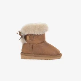 Baby's Camel Australian Boots with Bow