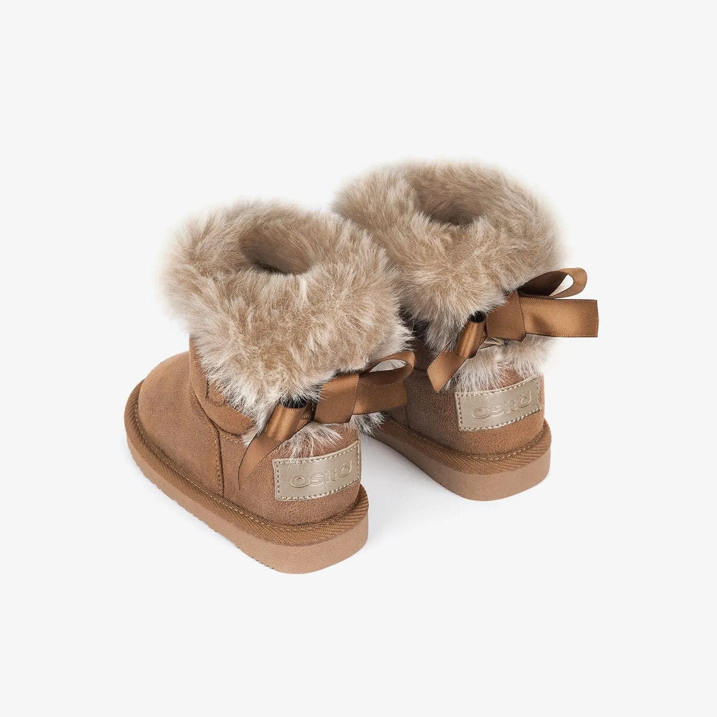 Baby's Camel Australian Boots with Bow