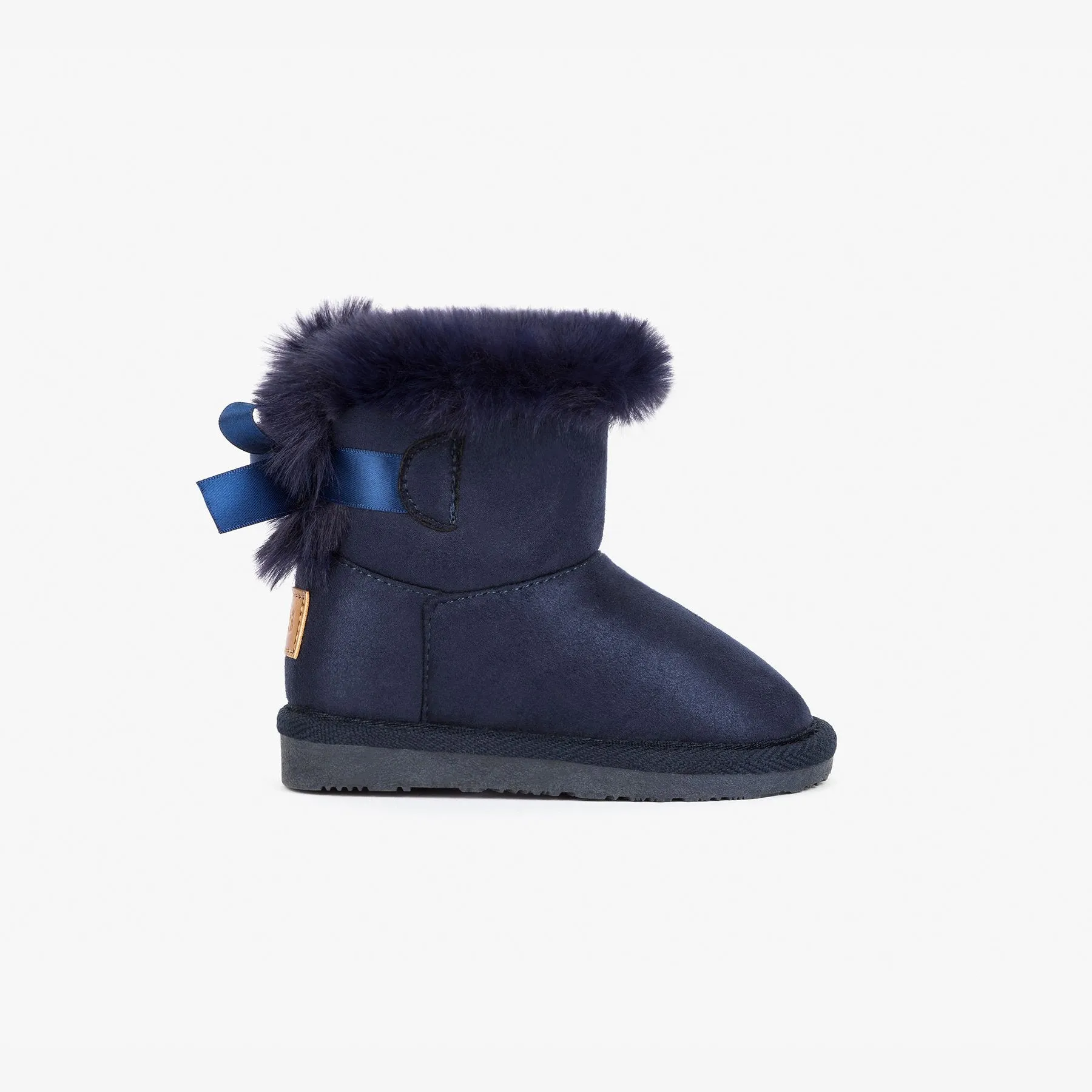 Baby's Navy Metallized Australian Boots