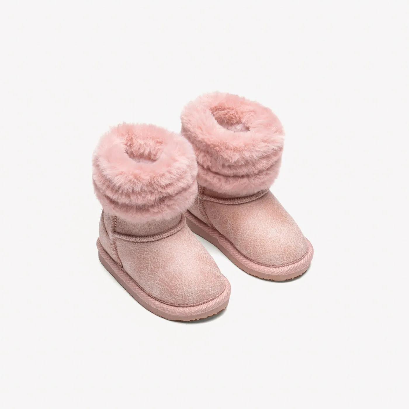 Baby's Pink Fur Australian Boots