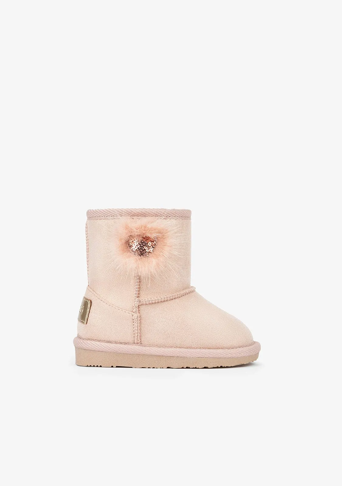 Baby's Pink Heart Sequins Australian Boots