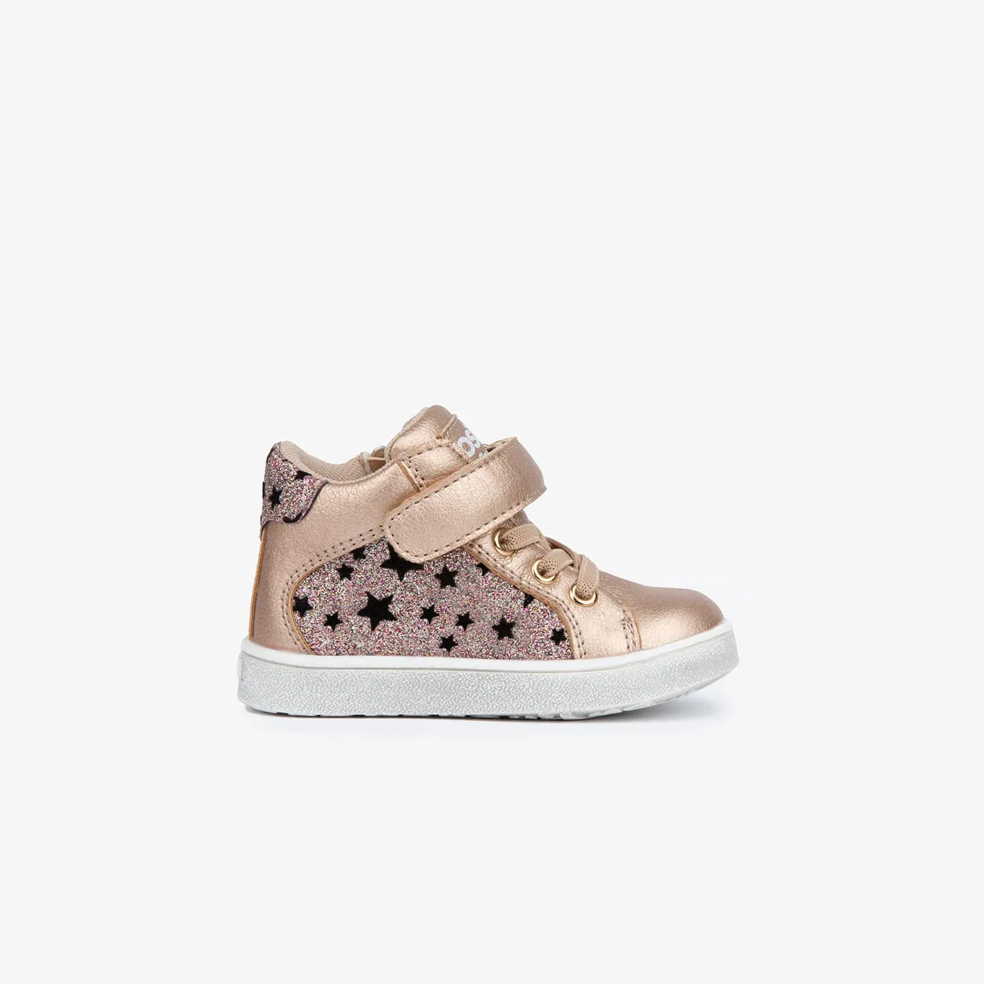 Baby's Pink Star Ankle Boots Glitter