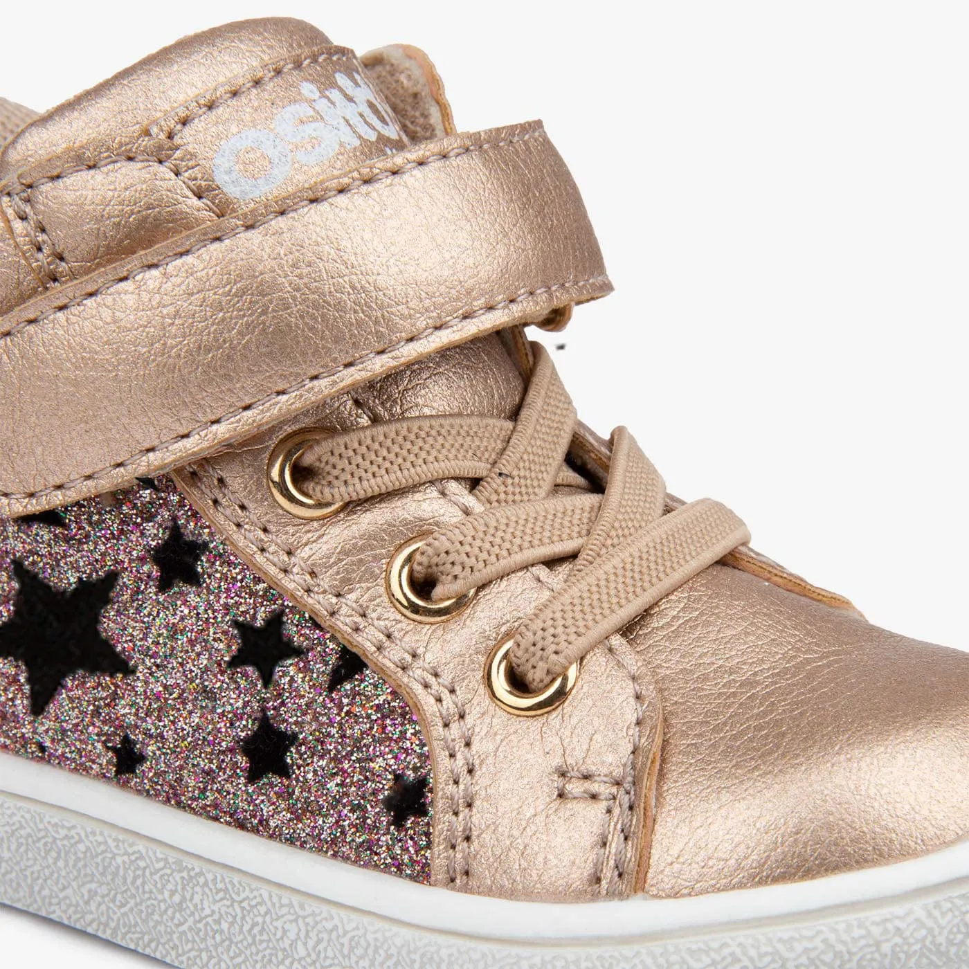 Baby's Pink Star Ankle Boots Glitter