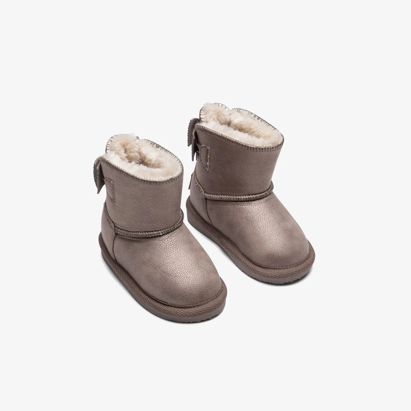 Baby's Taupe Bow Australian Boots