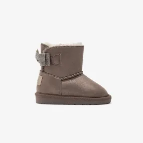 Baby's Taupe Bow Australian Boots