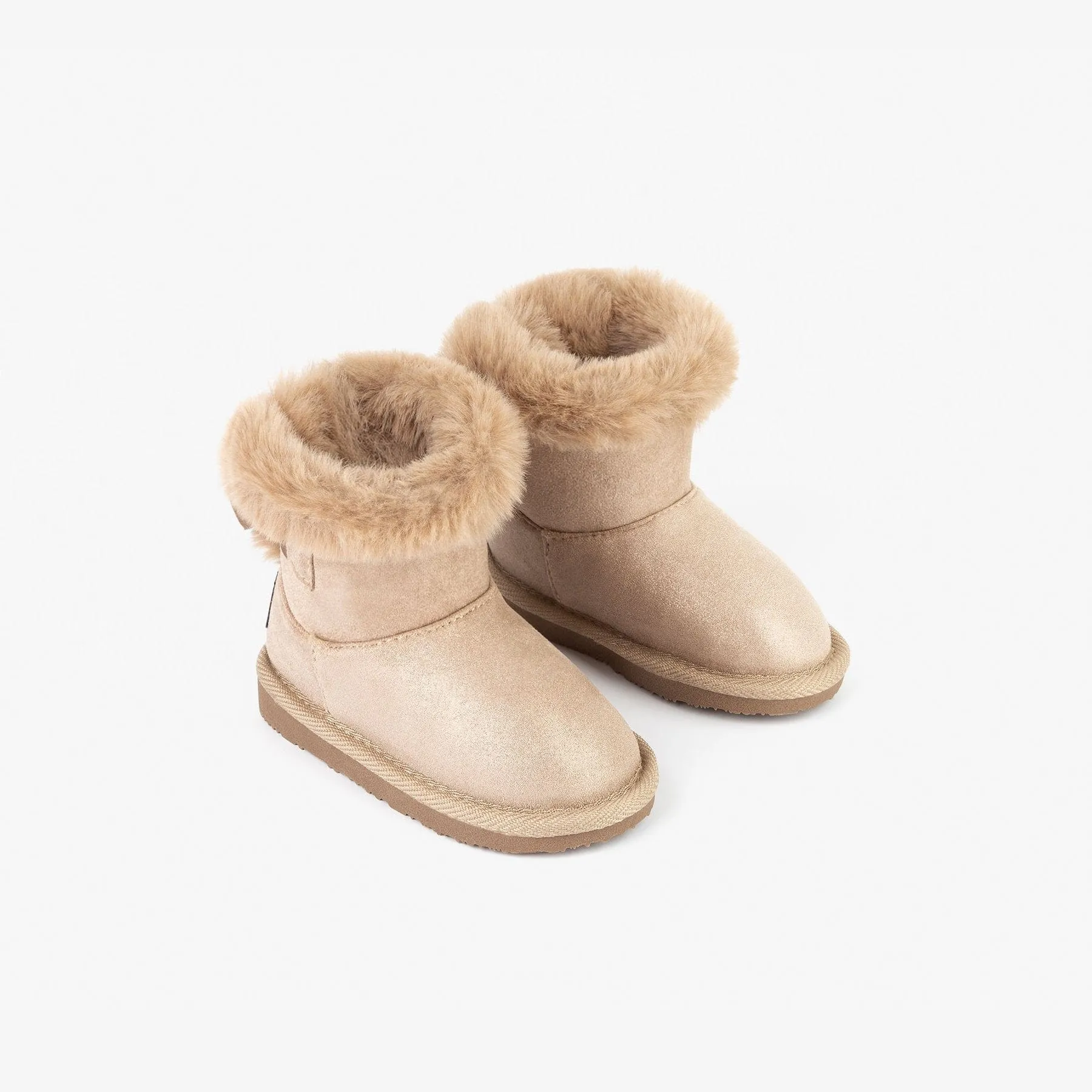 Baby's Taupe Metallized Australian Boots