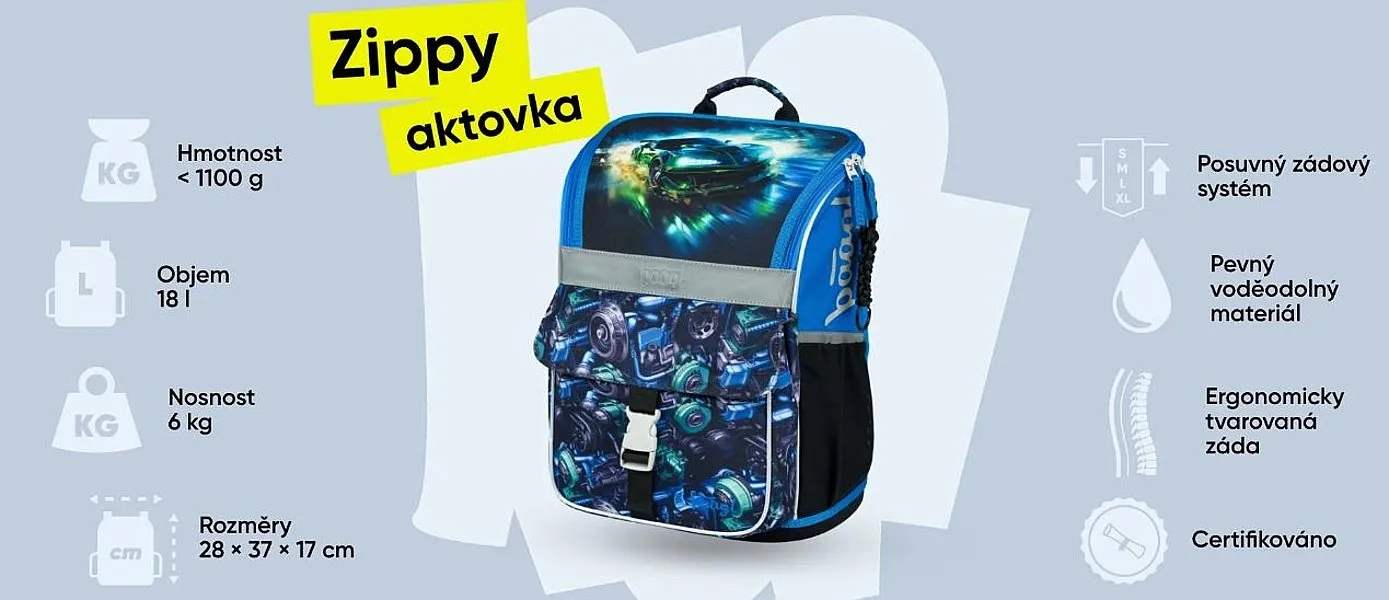 backpack Baagl Zippy - Planety - boy´s