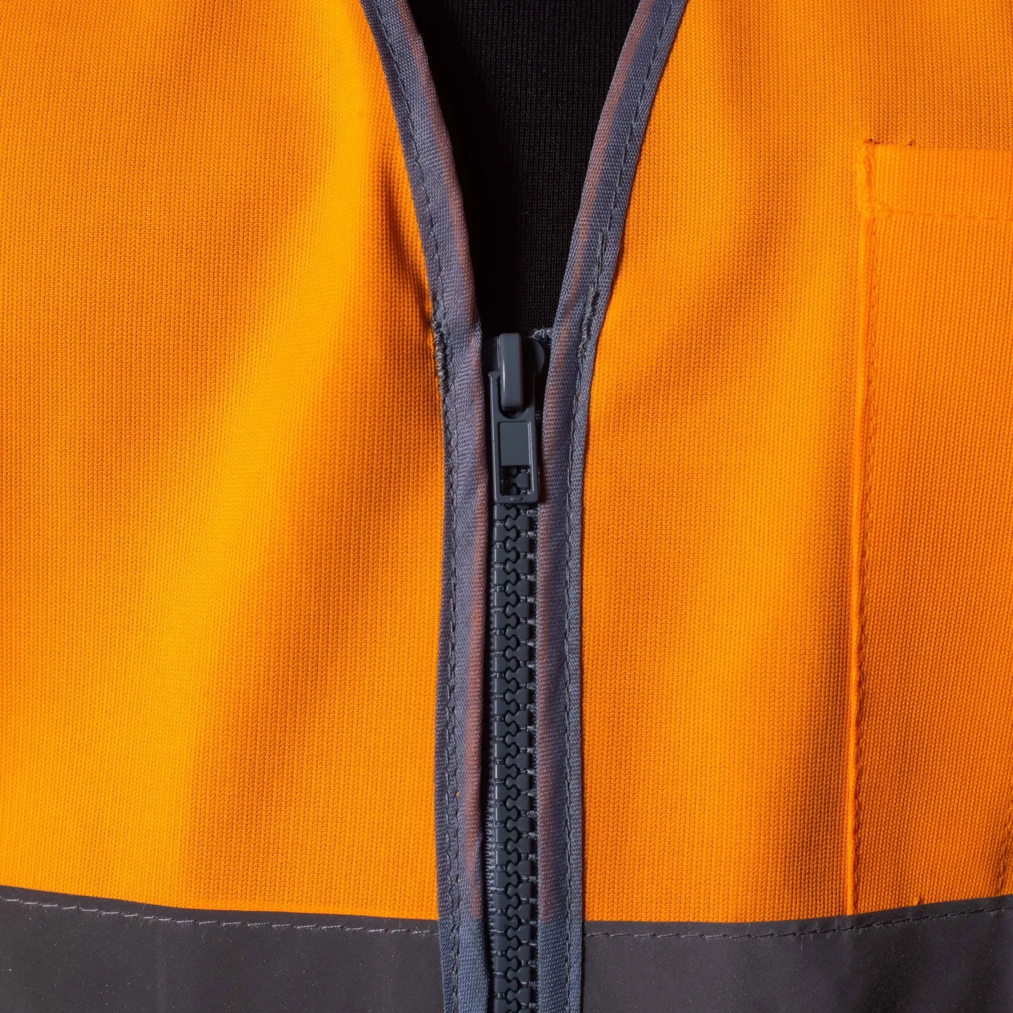 BAD HI-VIS DAY/NIGHT ZIP SAFETY VEST
