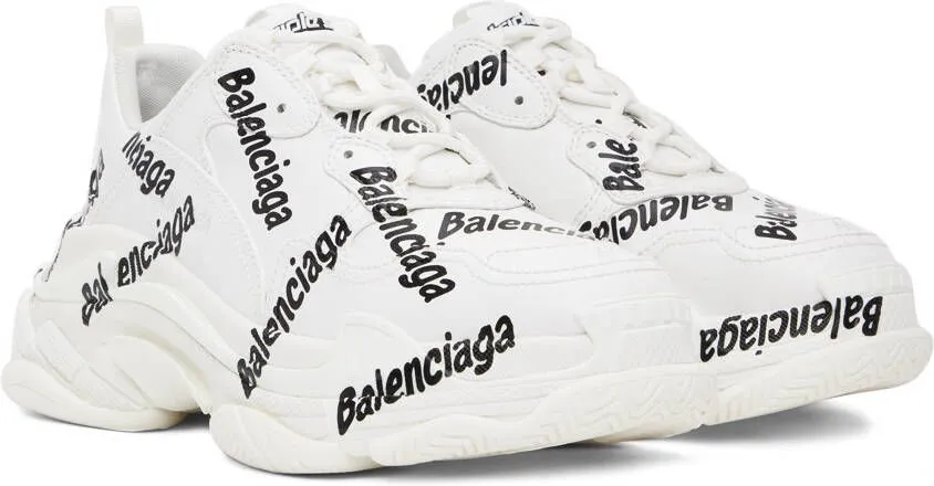 Balenciaga White Triple S Sneakers