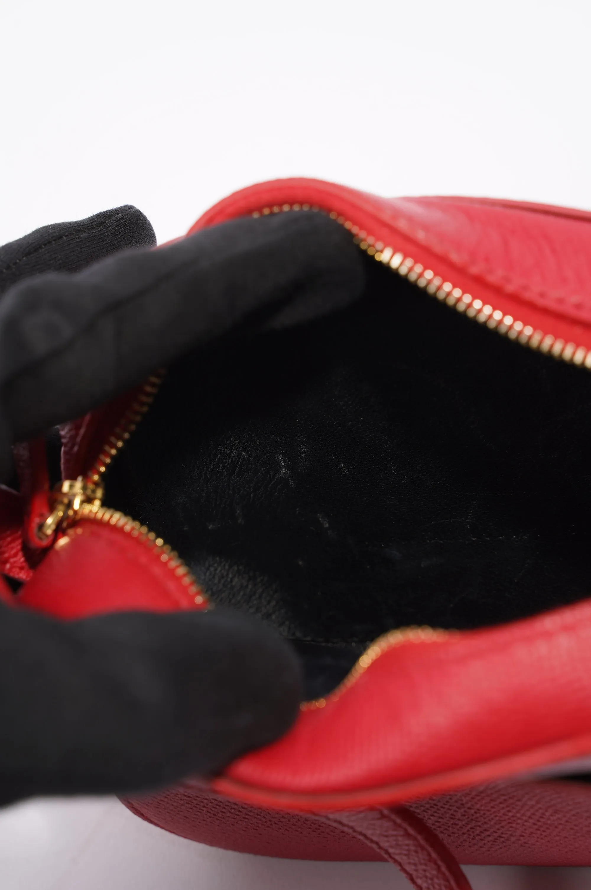 Balenciaga Womens Ville Camera Bag Red / Black