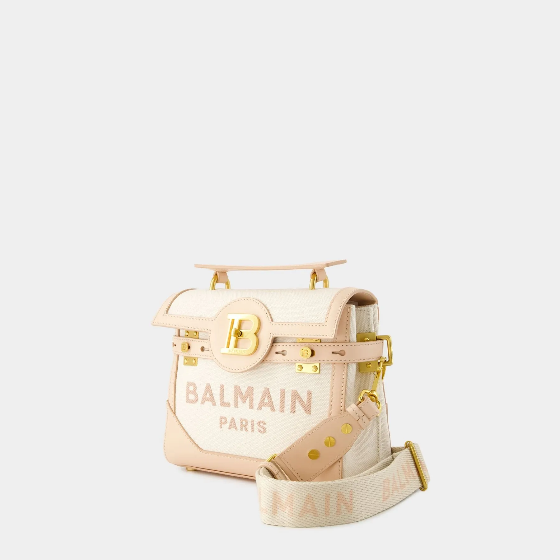 Balmain  B-Buzz 23 Crossbody - Balmain - Canvas - Beige