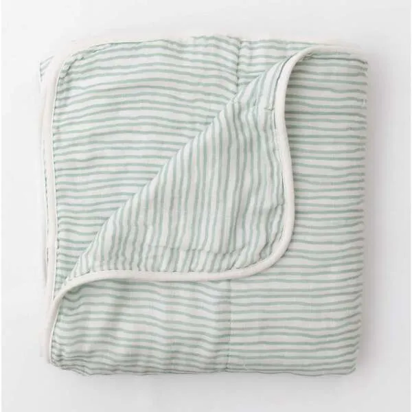 Bamboo Little Sage Wave Blanket Sage Wave
