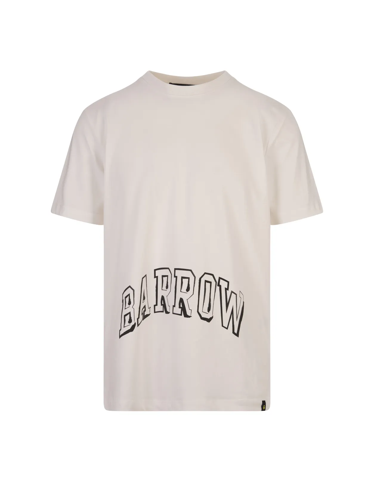 BARROW White T-Shirt With Logo and Smile Basketball