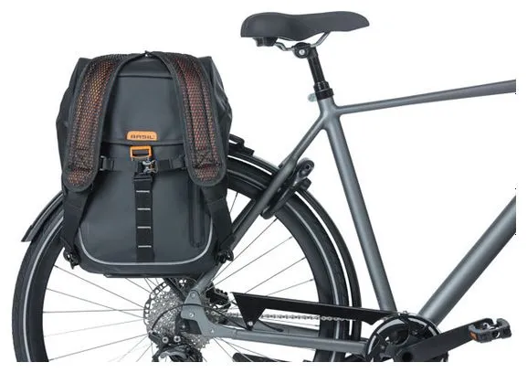 Basil Miles Tarpaulin Nordlicht 17L Backpack Black / Orange