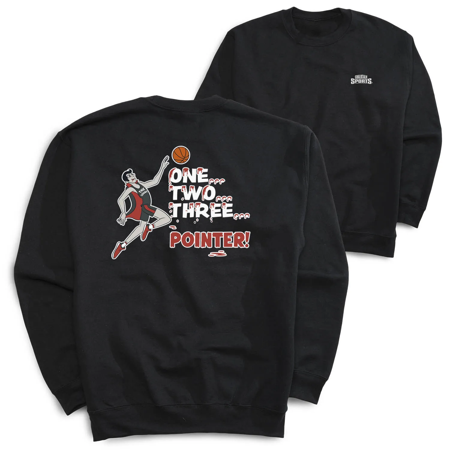 Basketball Crewneck Sweatshirt - The Count (Back Design) 
