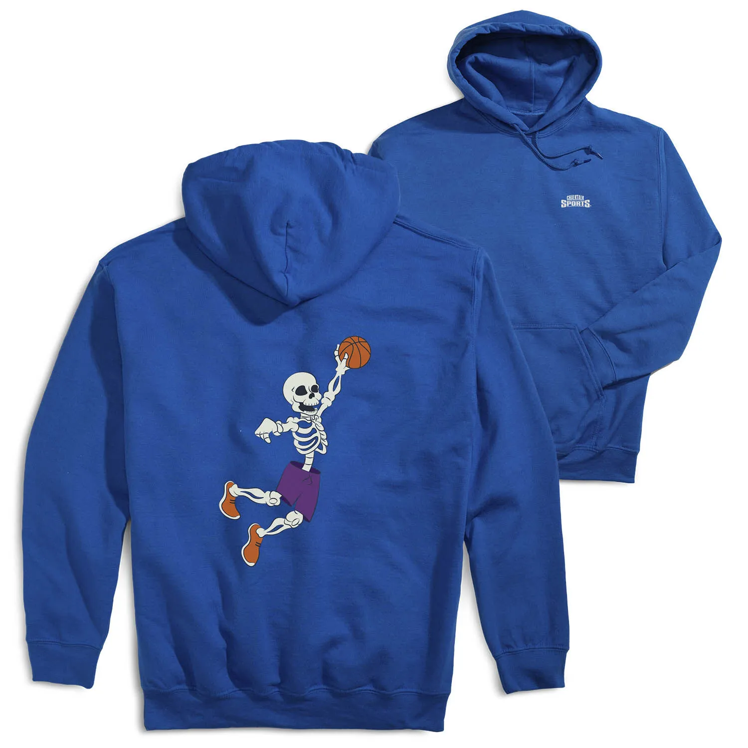 Basketball Hooded Sweatshirt - Bones Baller (Back Design) 