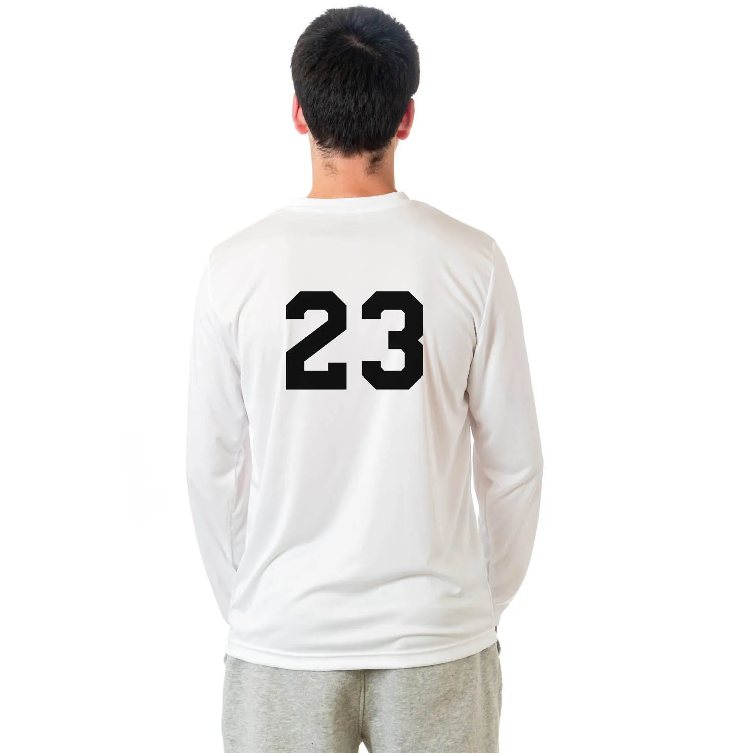 Basketball Long Sleeve Tech Tee - Nothin But Net 