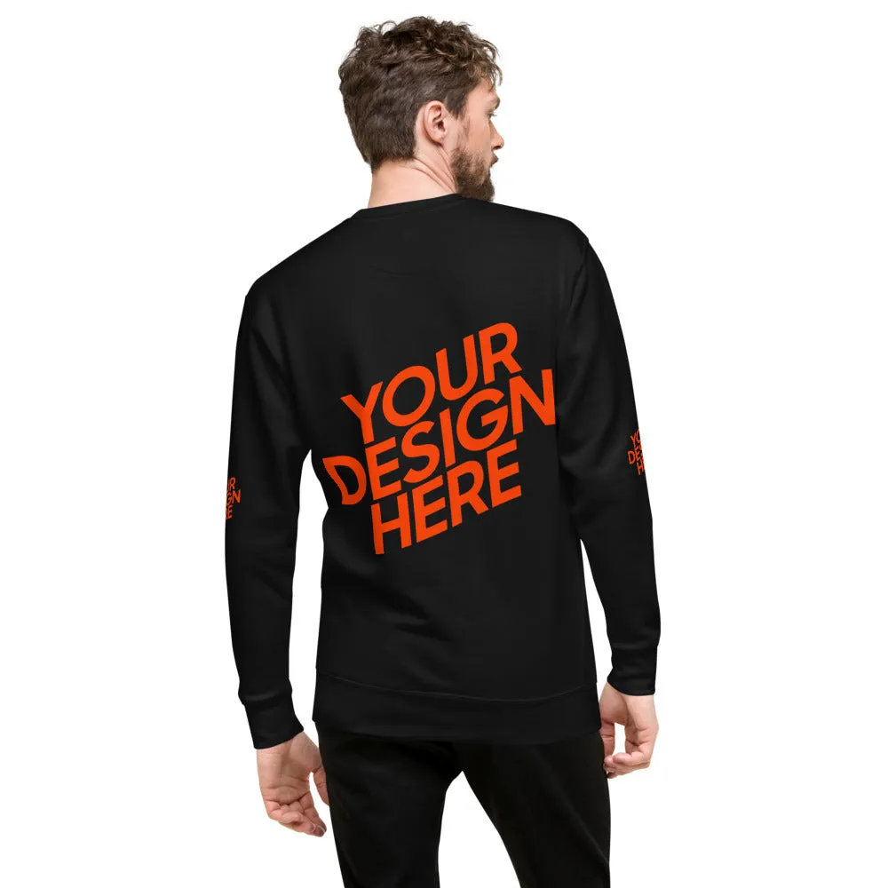 Baumwolle Vlies-Pullover Herren/Männer selbst gestalten und bedrucken