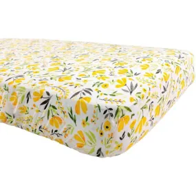 Bebe Au Lait Oh-So-Soft Bamboo Blend Muslin Crib Sheet, Royal Garden