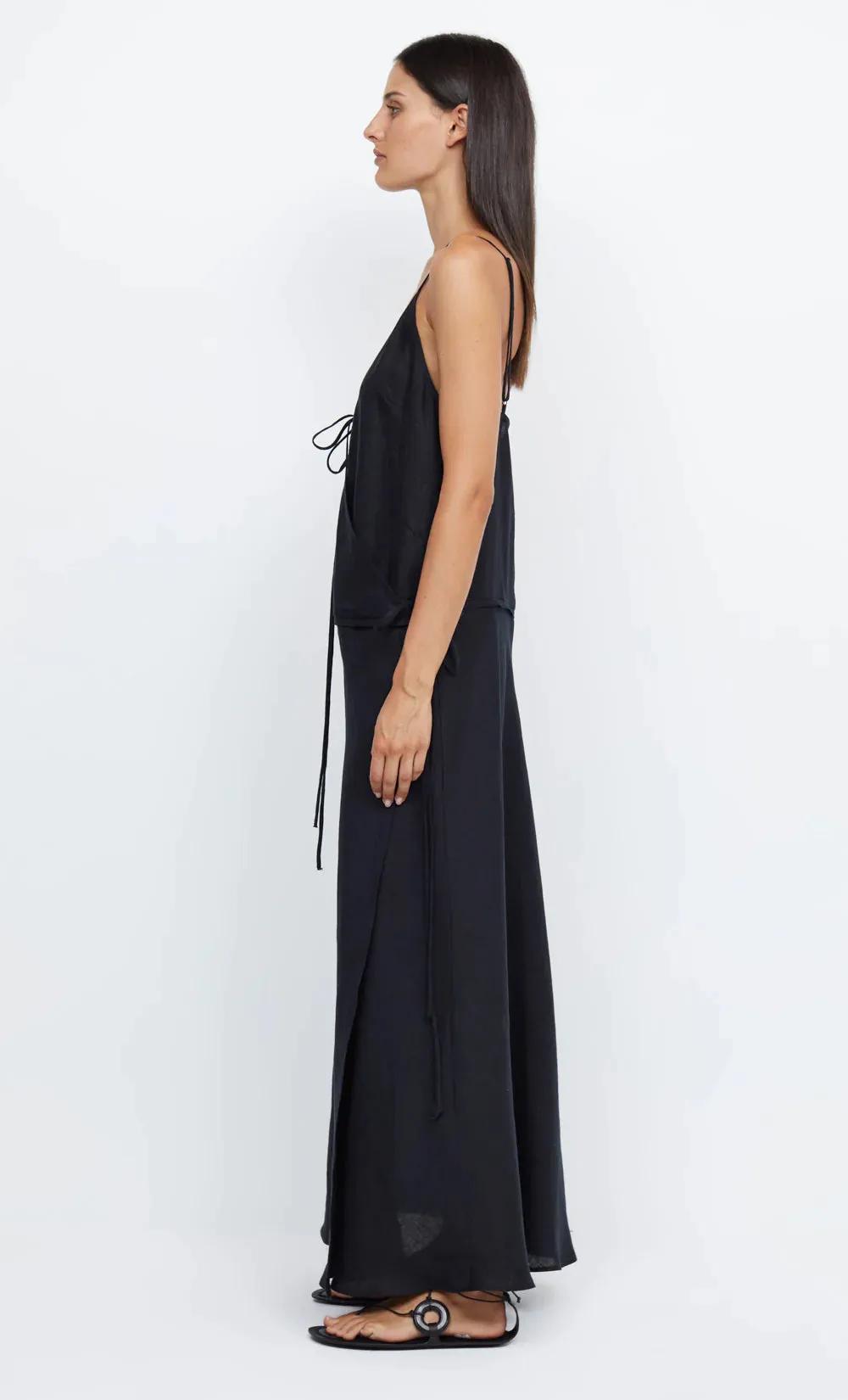 Bec and Bridge      BEC + BRIDGE - JAYDEN WRAP MAXI DRESS (BLACK)  FINAL SALE