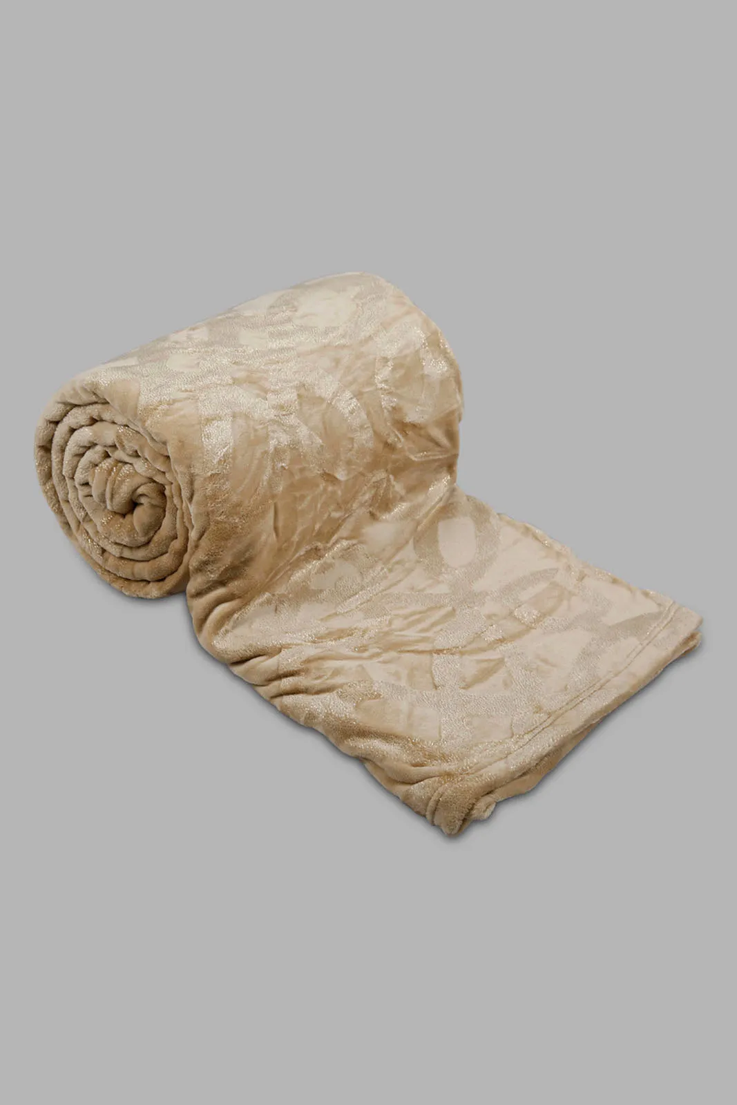 Beige Carved Blanket (Double Size)