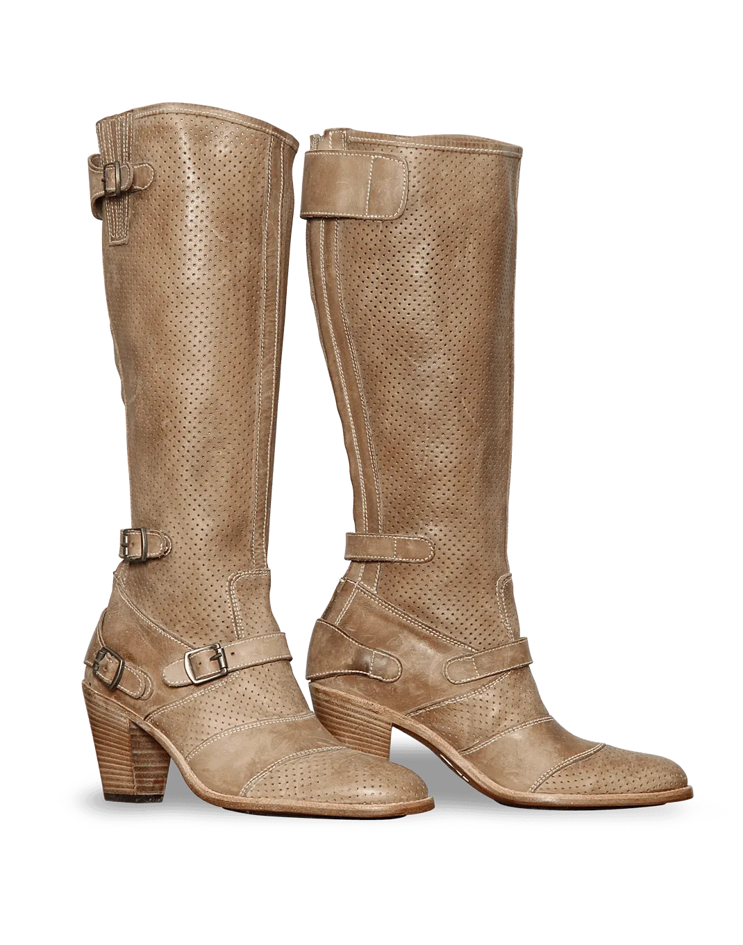 Belstaff Trialmaster High Heel Vent Ladies' Boot, antique natural