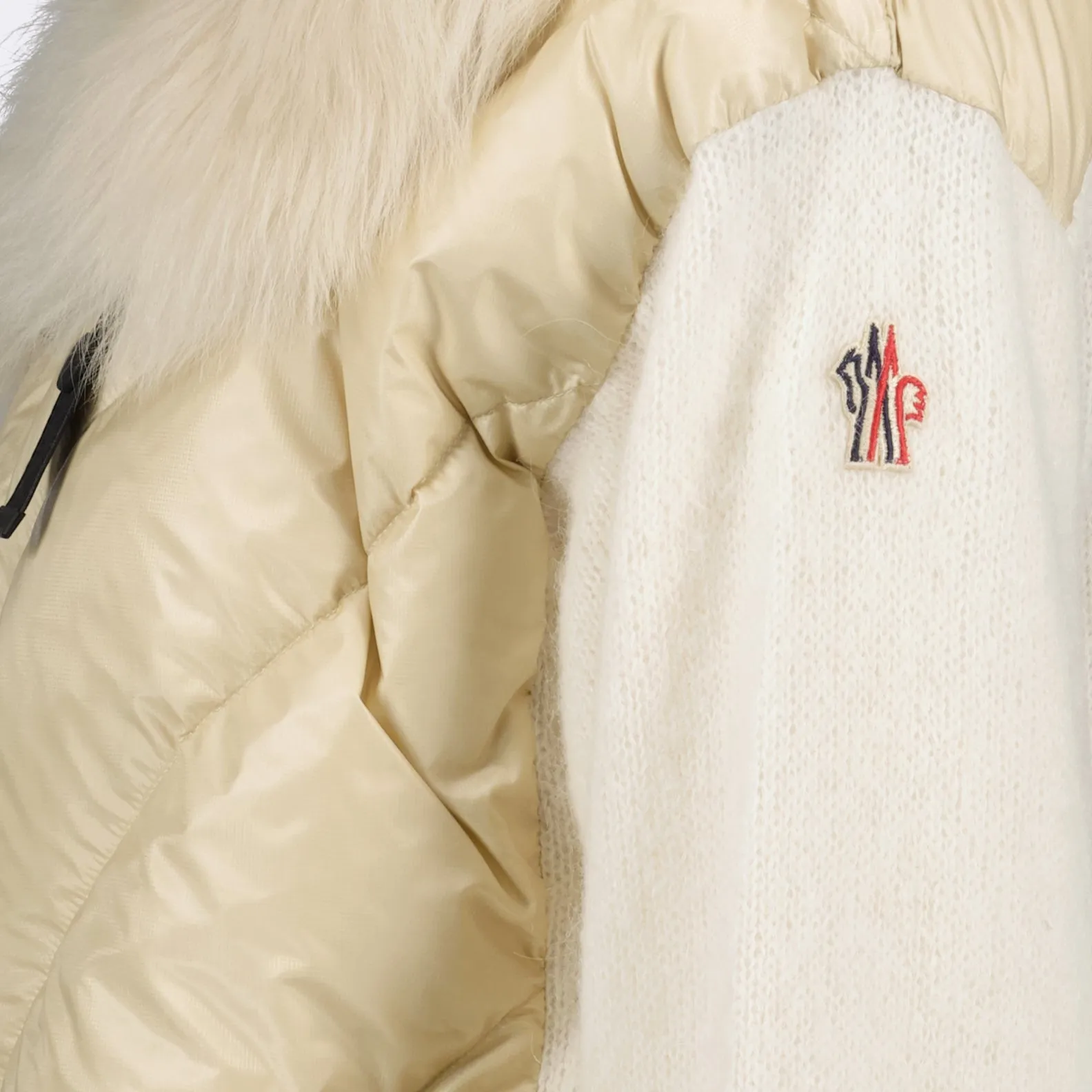 Bi-Material Beige Jacket