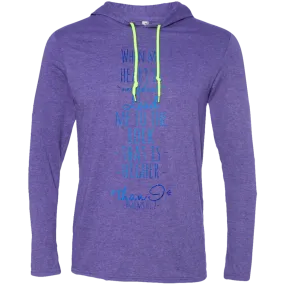 Bible Verse Men Long Sleeve T-Shirt Hoodie - Lead Me To The Rock That Is Higher Than I ~Psalm 61:2~ Design 2