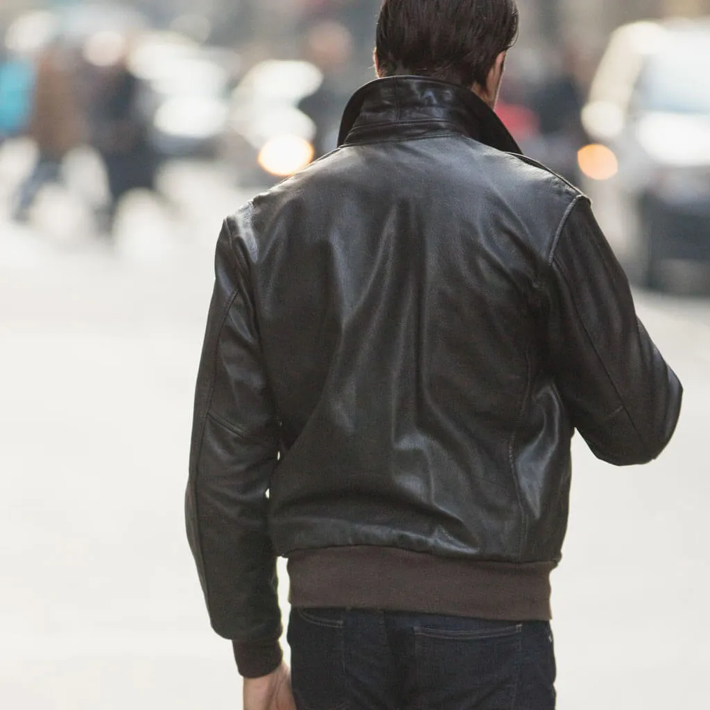 Big and Tall Leather Military A-2 Jacket | Cockpit USA