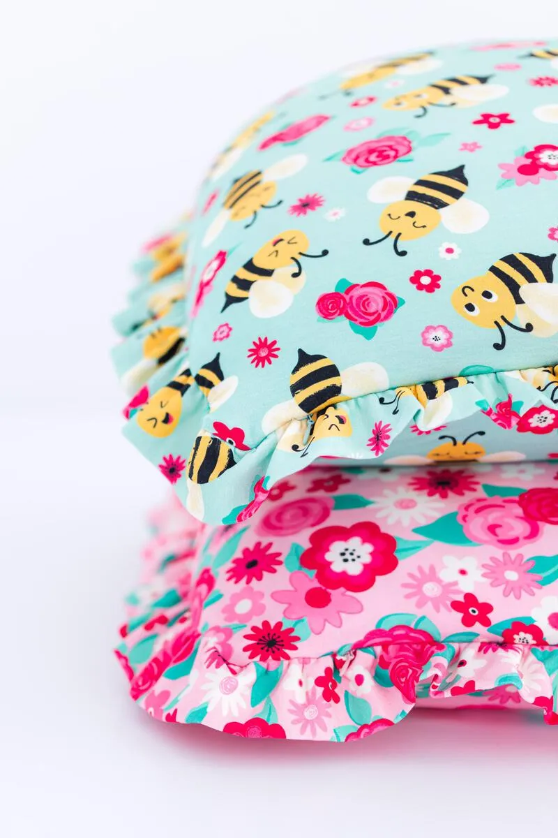 Birdie Bean Maya and Rosie Bamboo Viscose Ruffle Zipper Pillowcase Set