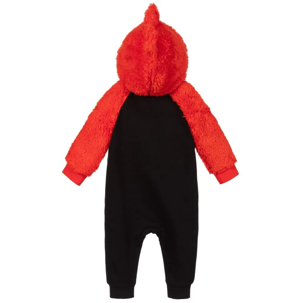 Black & Red Logo Romper