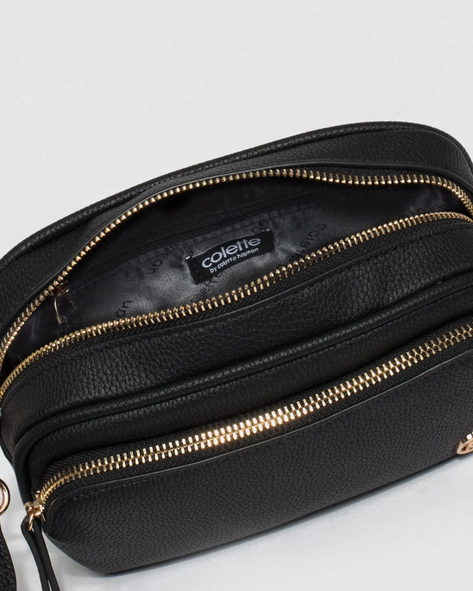 Black And Gold Amalia Crossbody Bag