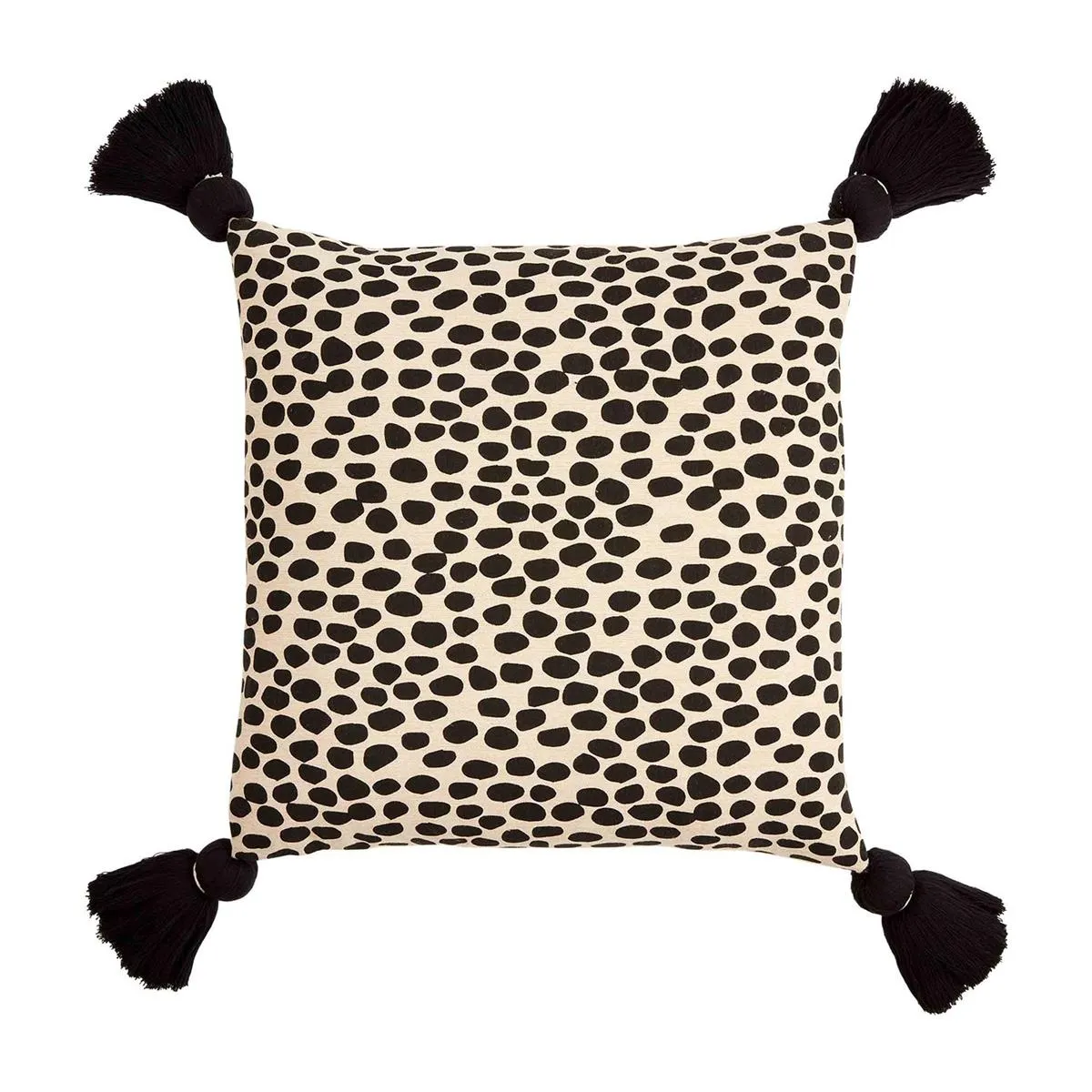 Black Dot Tassel Pillows