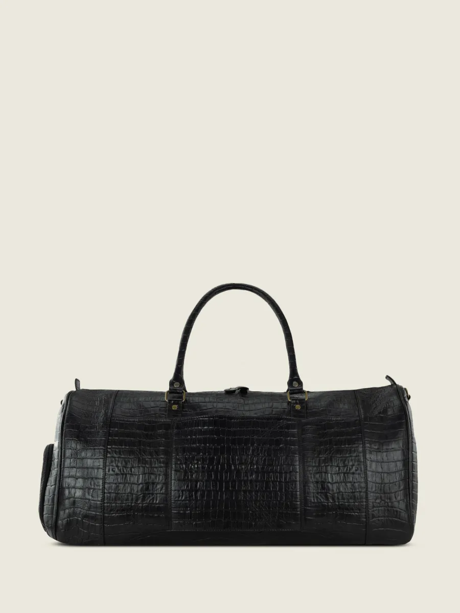 Black Leather Bag for Men - Le48h Héritage Jet Black | PAUL MARIUS