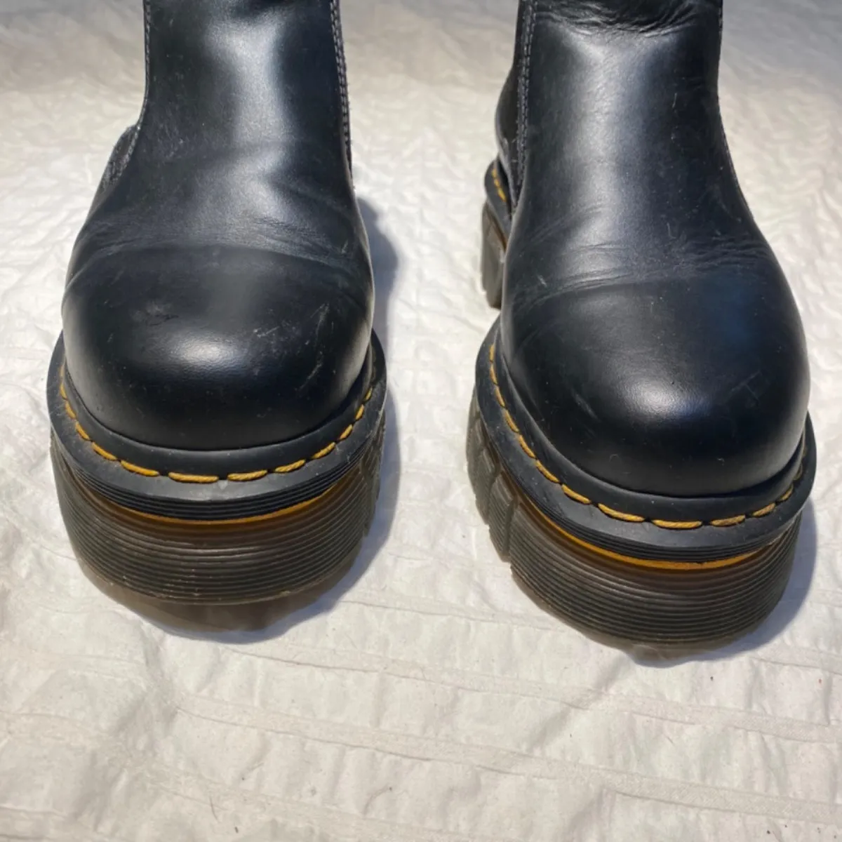 Black polished Lucido Platform boot 