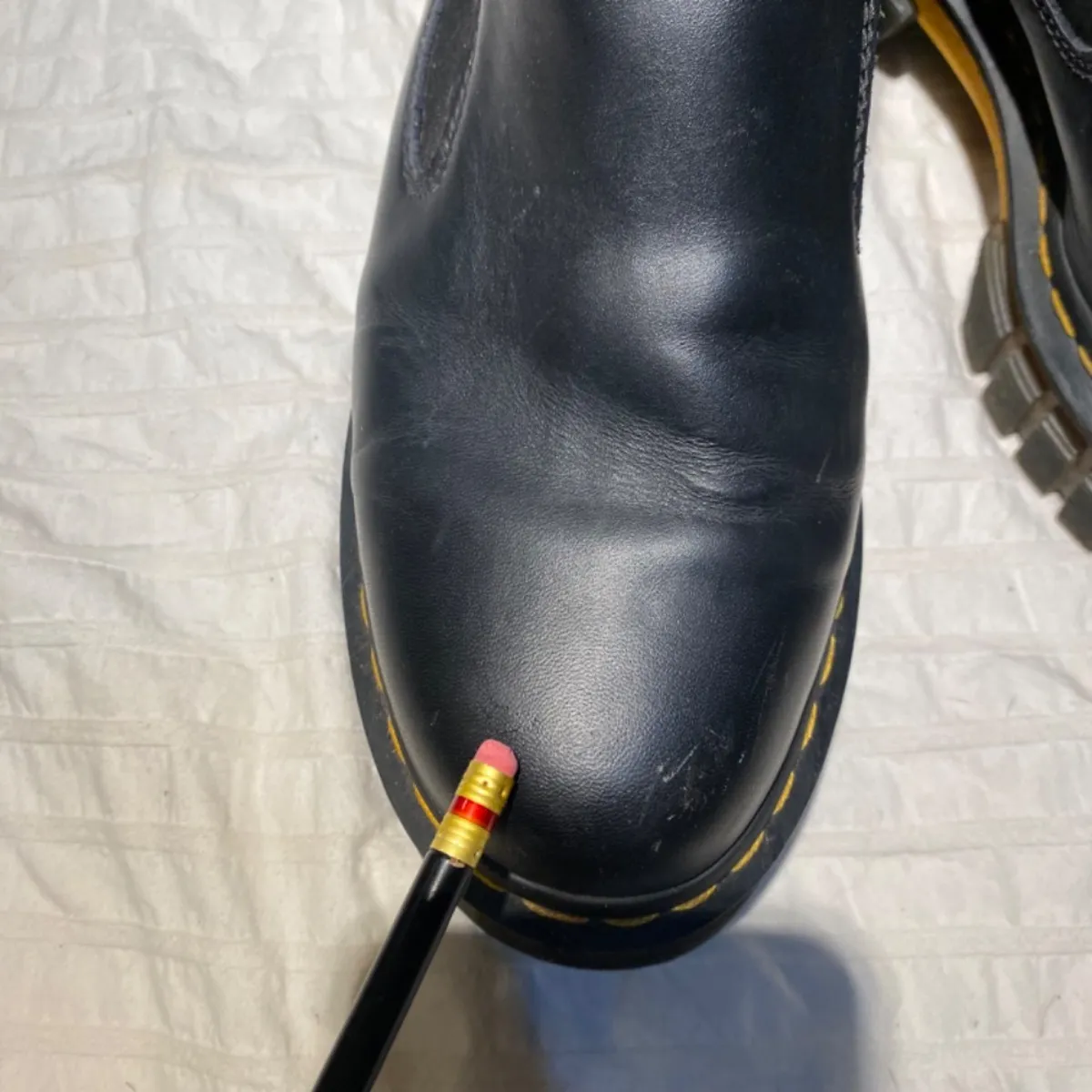 Black polished Lucido Platform boot 