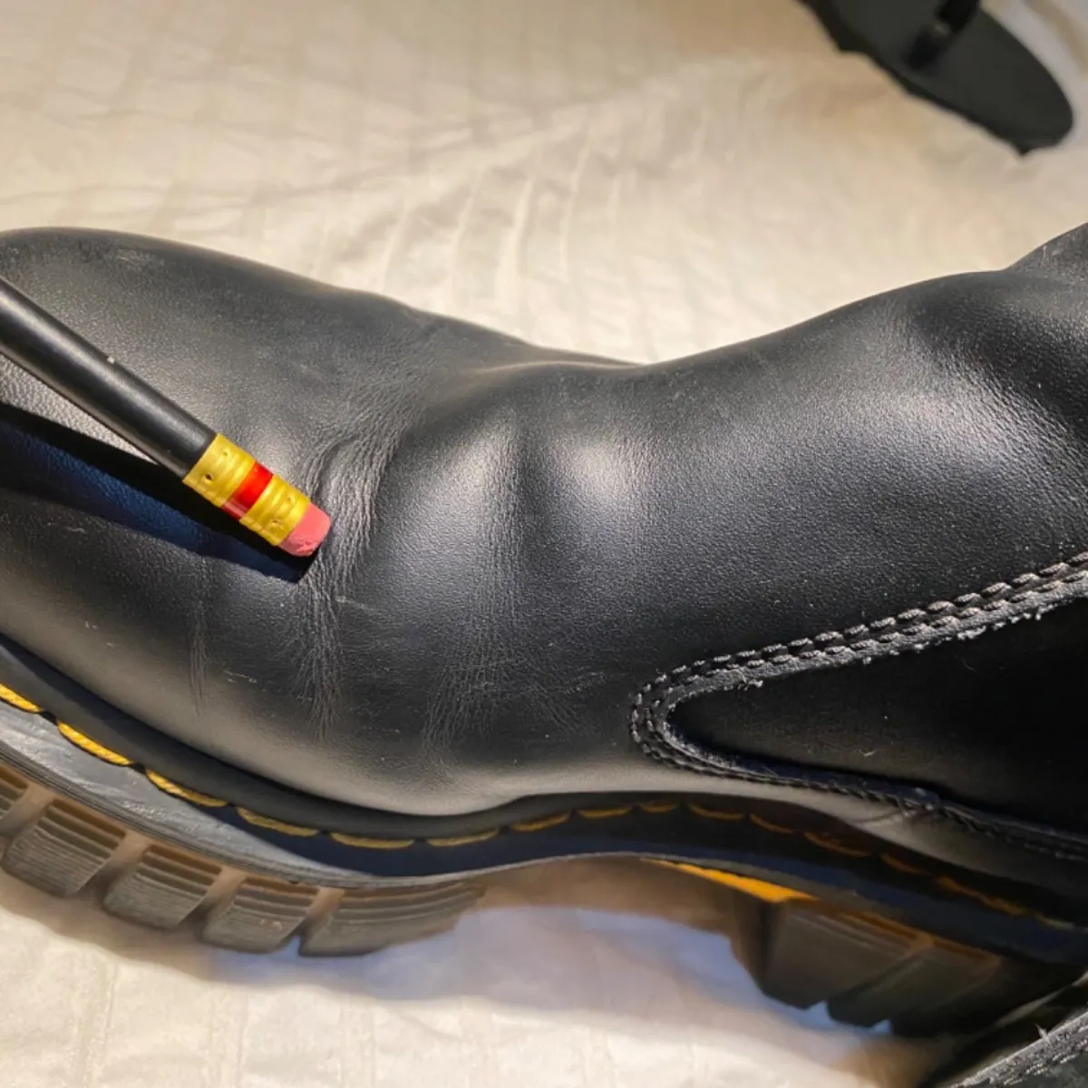 Black polished Lucido Platform boot 